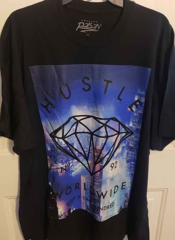 Popular Poison Hustle Worldwide T-Shirt Men's 2XL